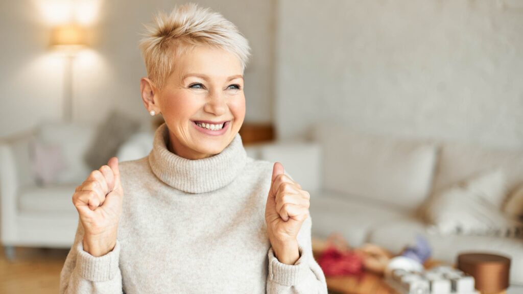 Woman smiling