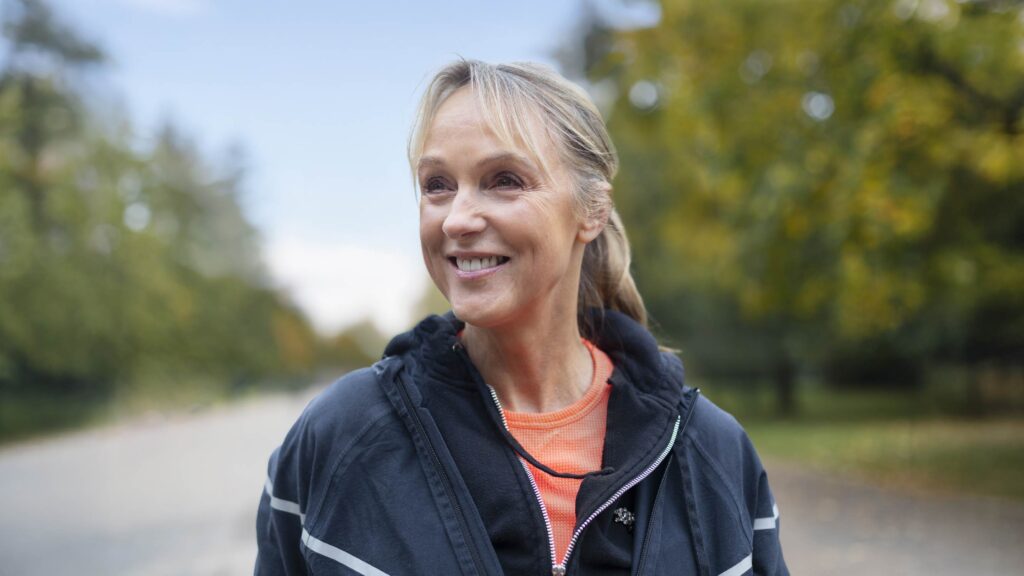 woman smiling